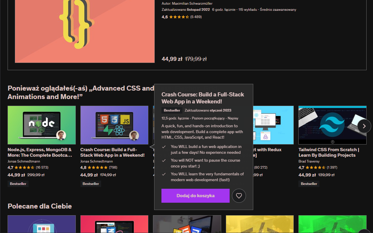 Udemy Dark Theme截图5