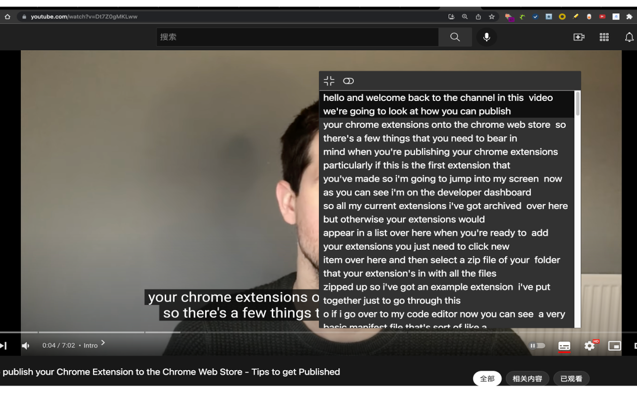 Youtube Subtitle Navigation截图1