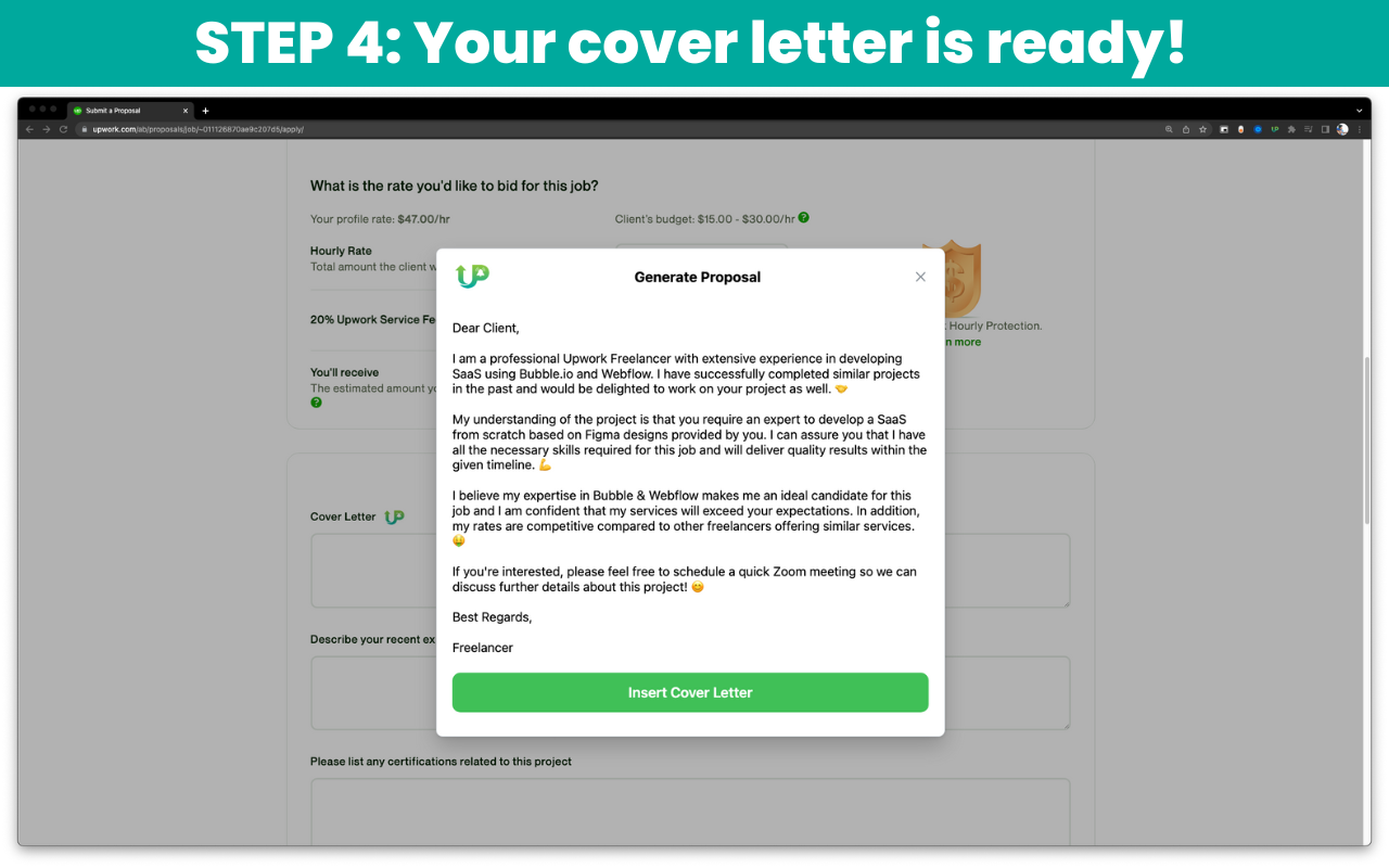 UpAlerts: AI Cover Letters截图1