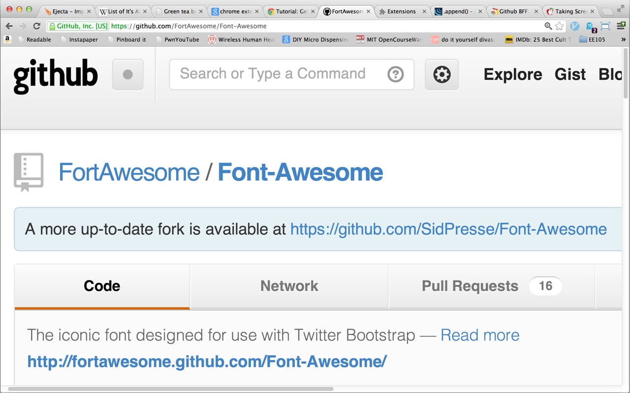 Github BFF: Better Fork Finder截图1