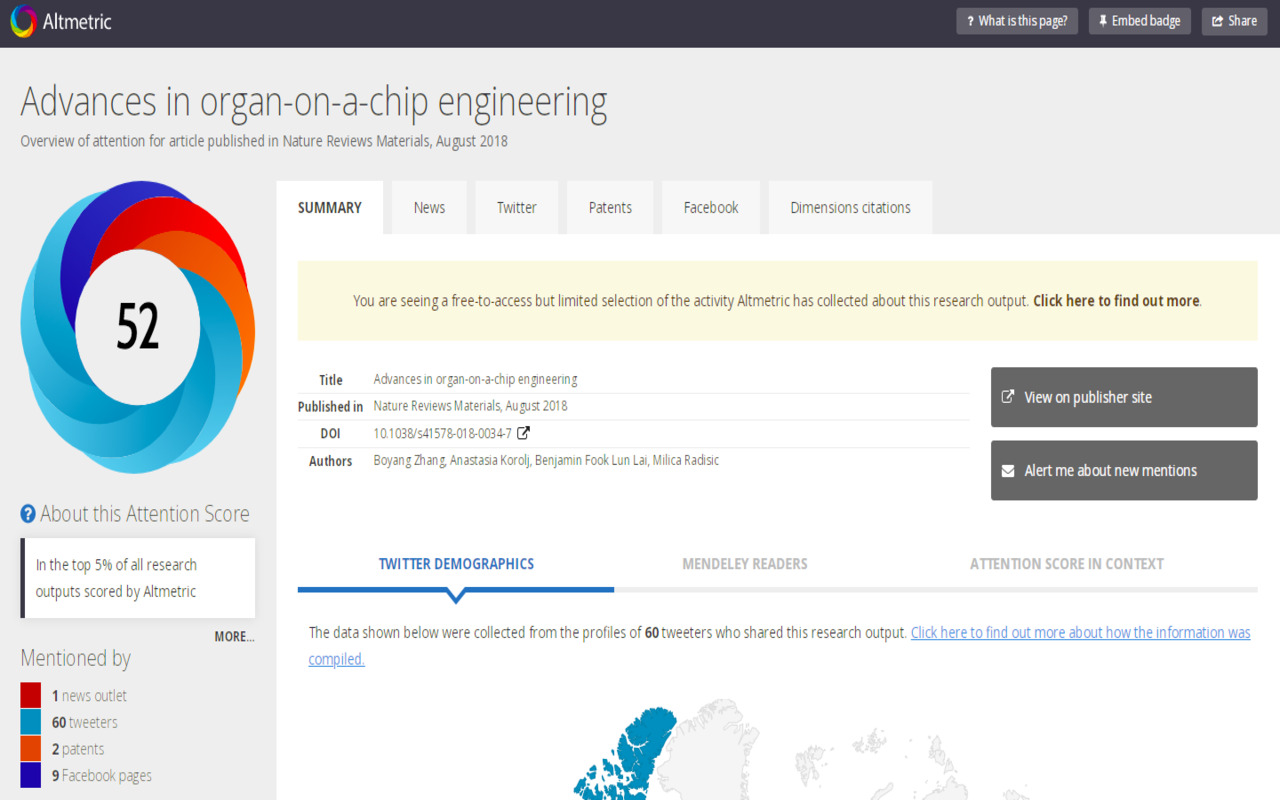 Altmetric for Pubmed and Google Scholar截图1