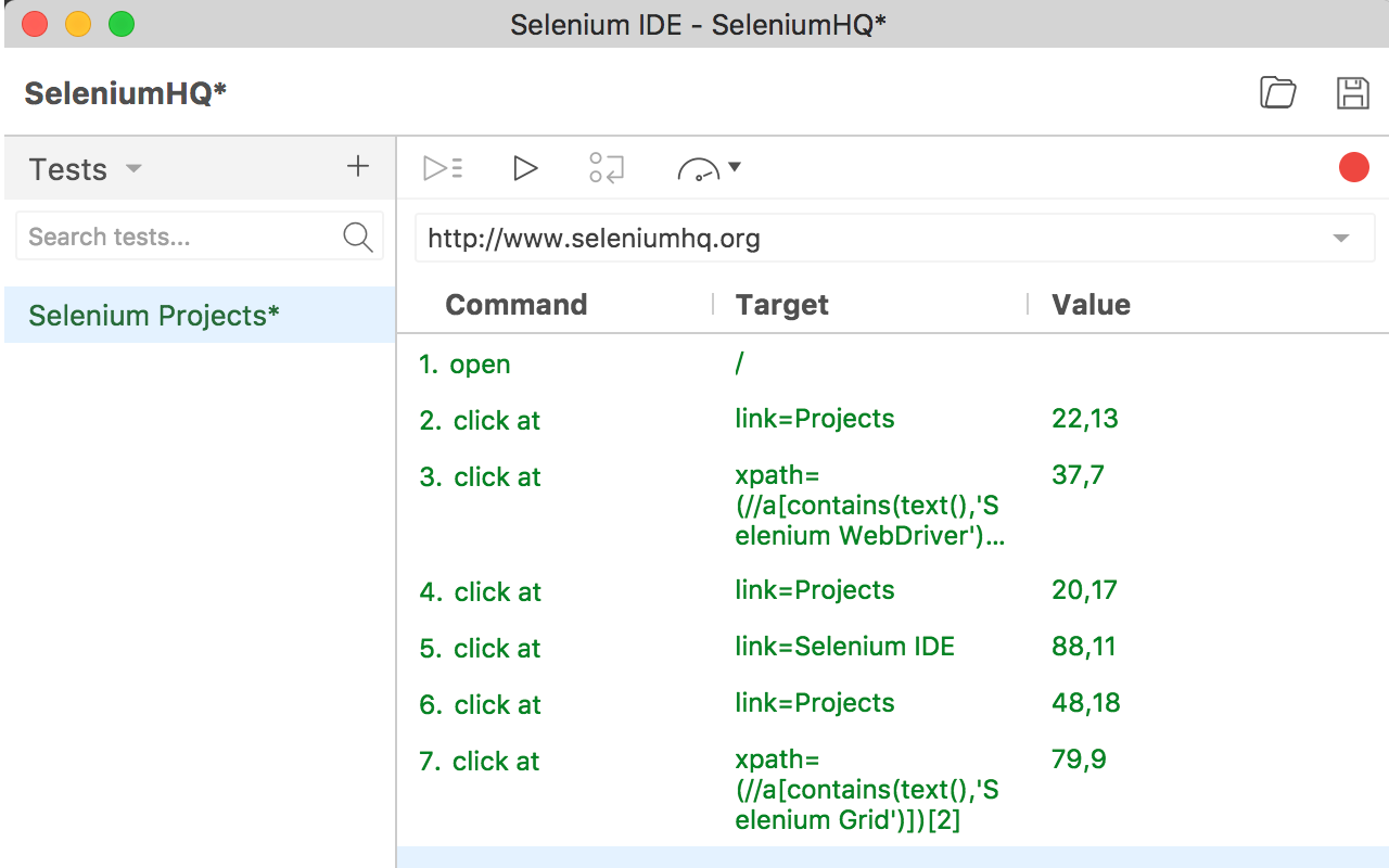 Selenium IDE截图1