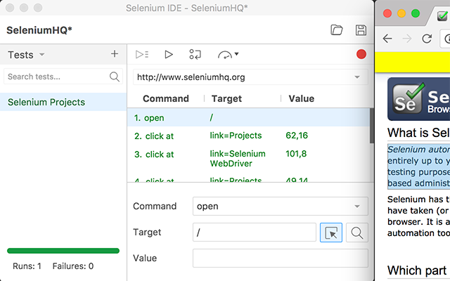 Selenium IDE截图2
