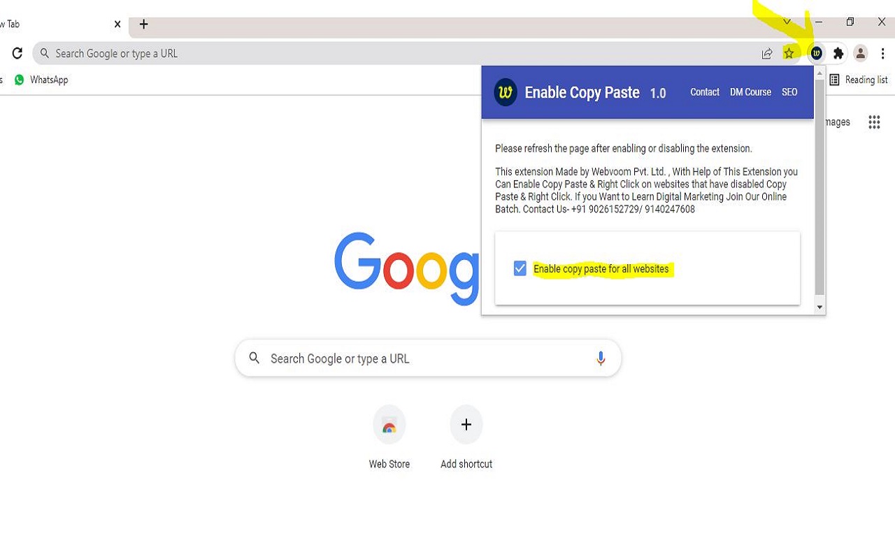 Enable Copy Paste & Right Click截图2