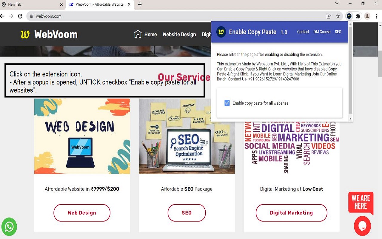 Enable Copy Paste & Right Click截图4