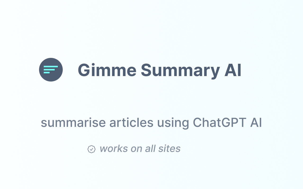 Gimme Summary - Get summary using ChatGPT AI截图2