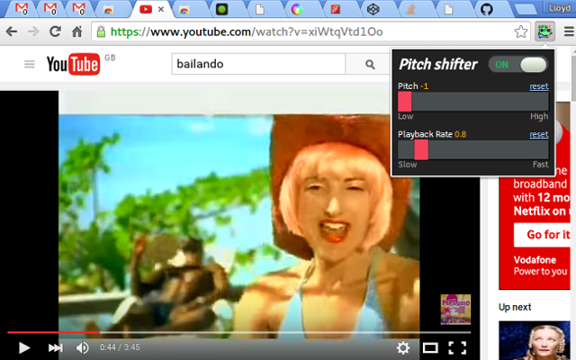 Pitch shifter - HTML5 Video audio FX截图1
