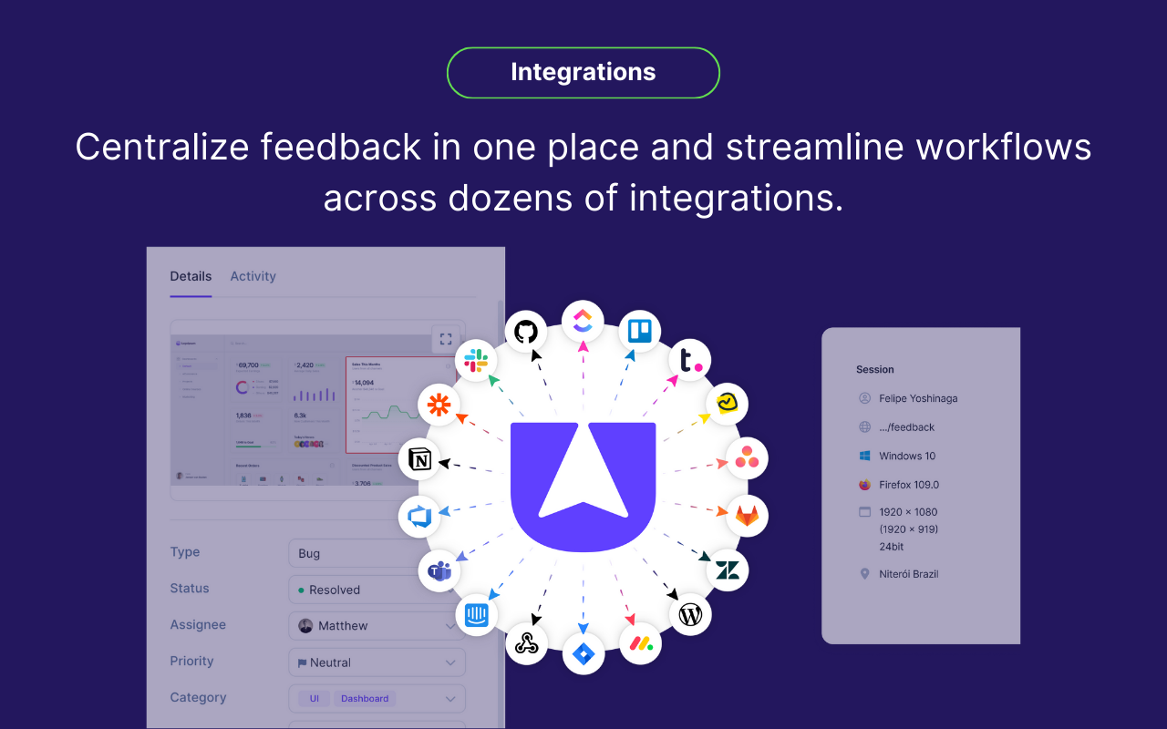 Userback: Visual Feedback & Bug Reporting截图1