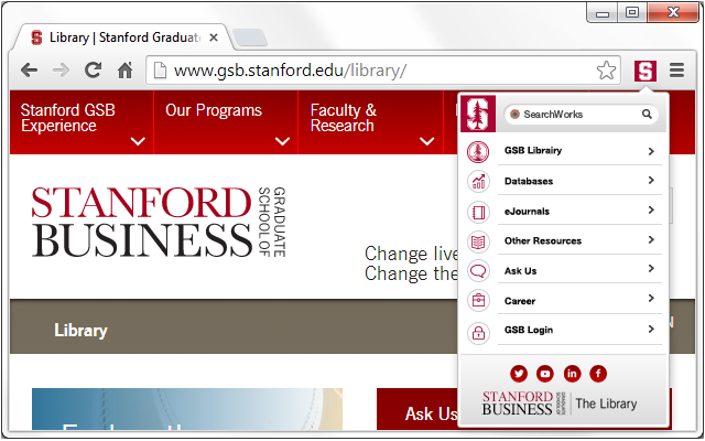 Stanford GSB Library Chrome Extension截图2
