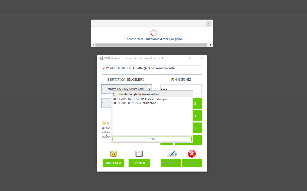 QNB eSolutions İmza İşlemleri Yardımcı Eklentisi截图3