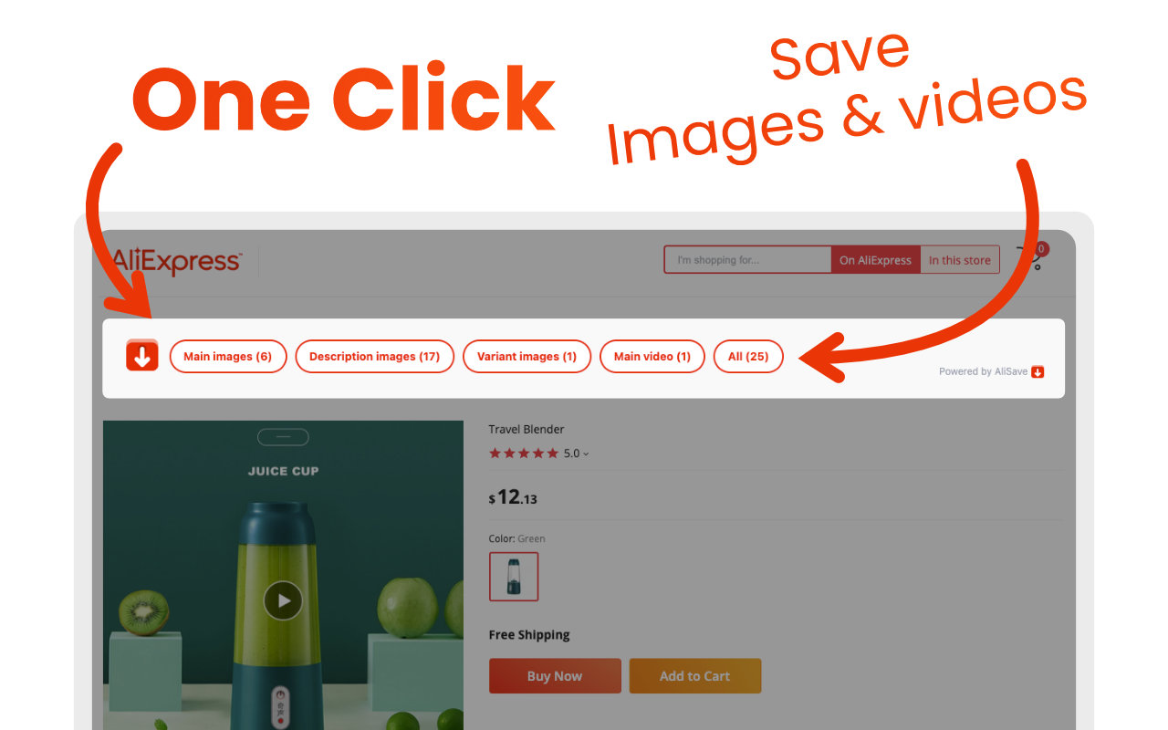 AliSave | Download AliExpress Images & Videos截图1