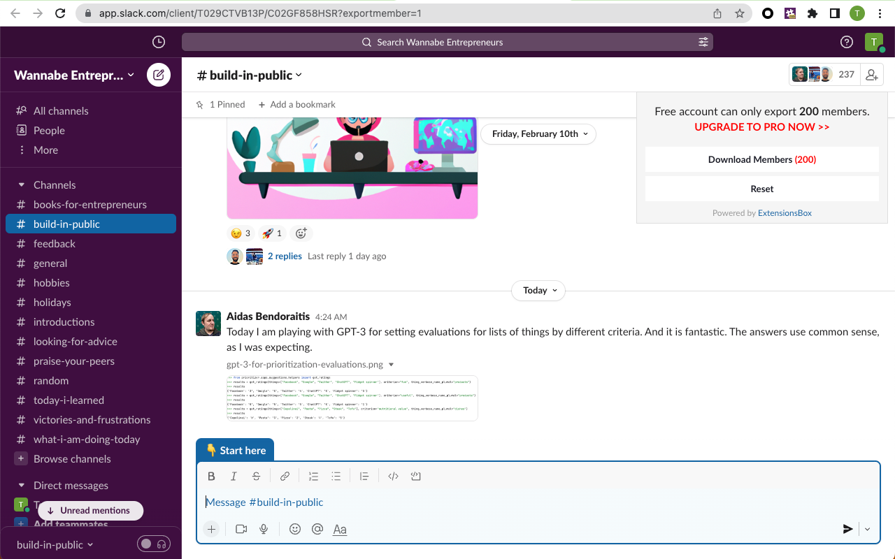 Slack™ 成员提取器 - 导出 Slack 频道成员截图1