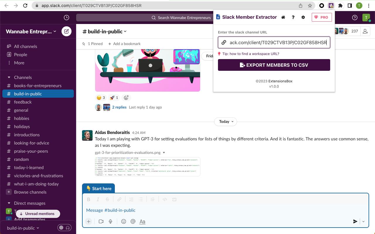 Slack™ 成员提取器 - 导出 Slack 频道成员截图3