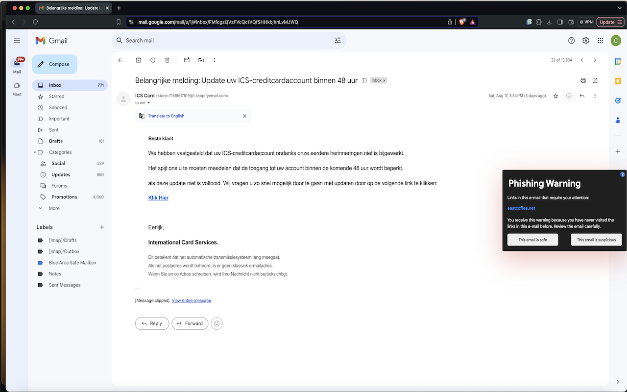 Blue Arca PhishGuard - Phishing Protection for WebMail截图2