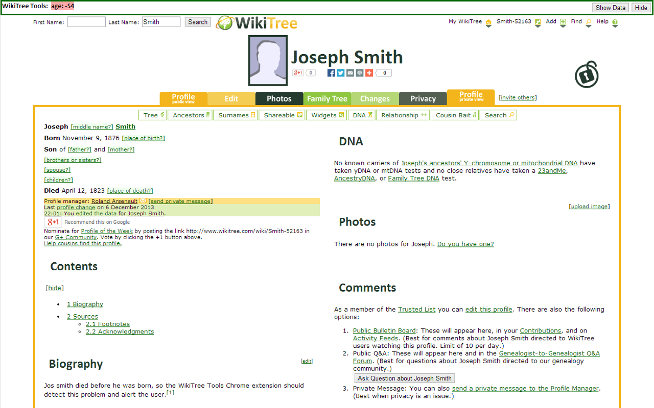 WikiTree Tools截图1