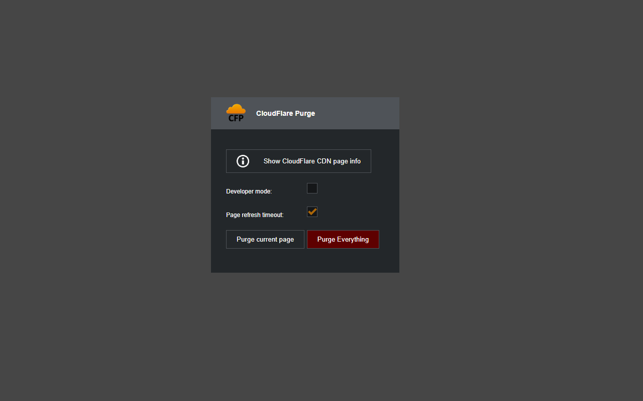 CloudFlare Purge Plugin截图2