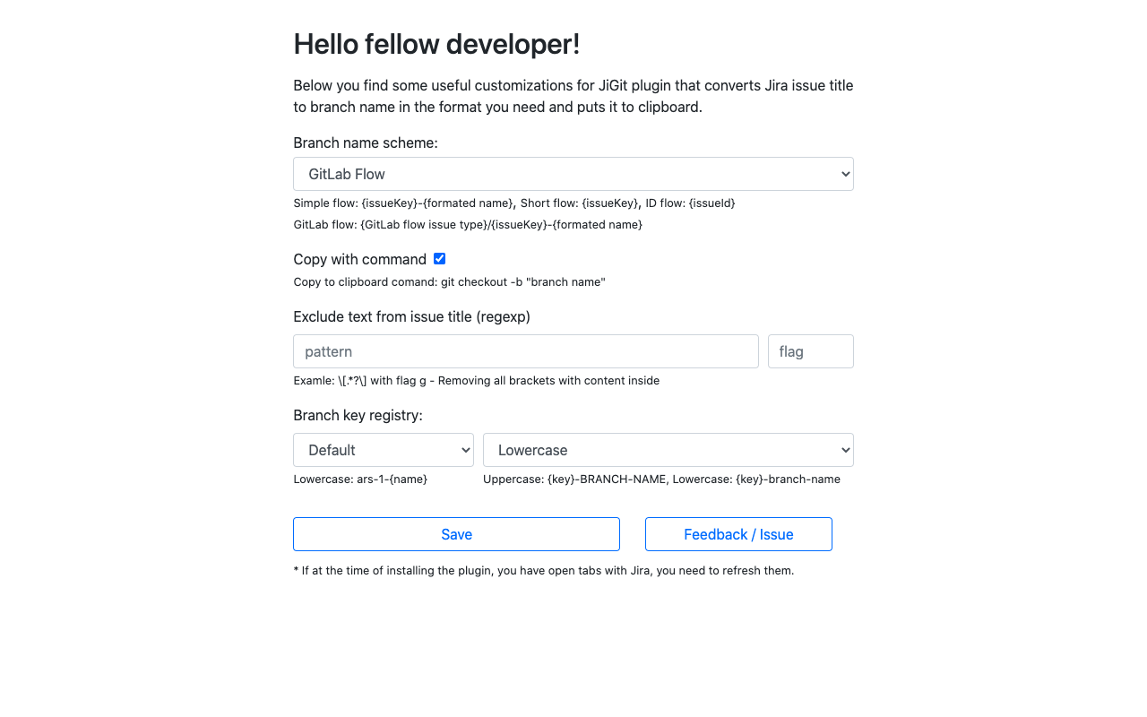 JiGit - Jira issue title to branch name截图1