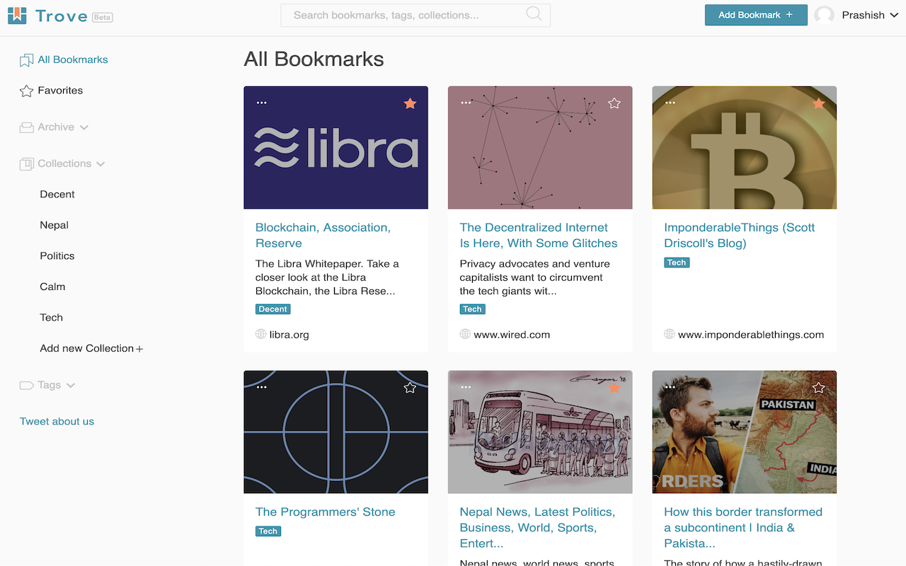 Trove Bookmarks截图2