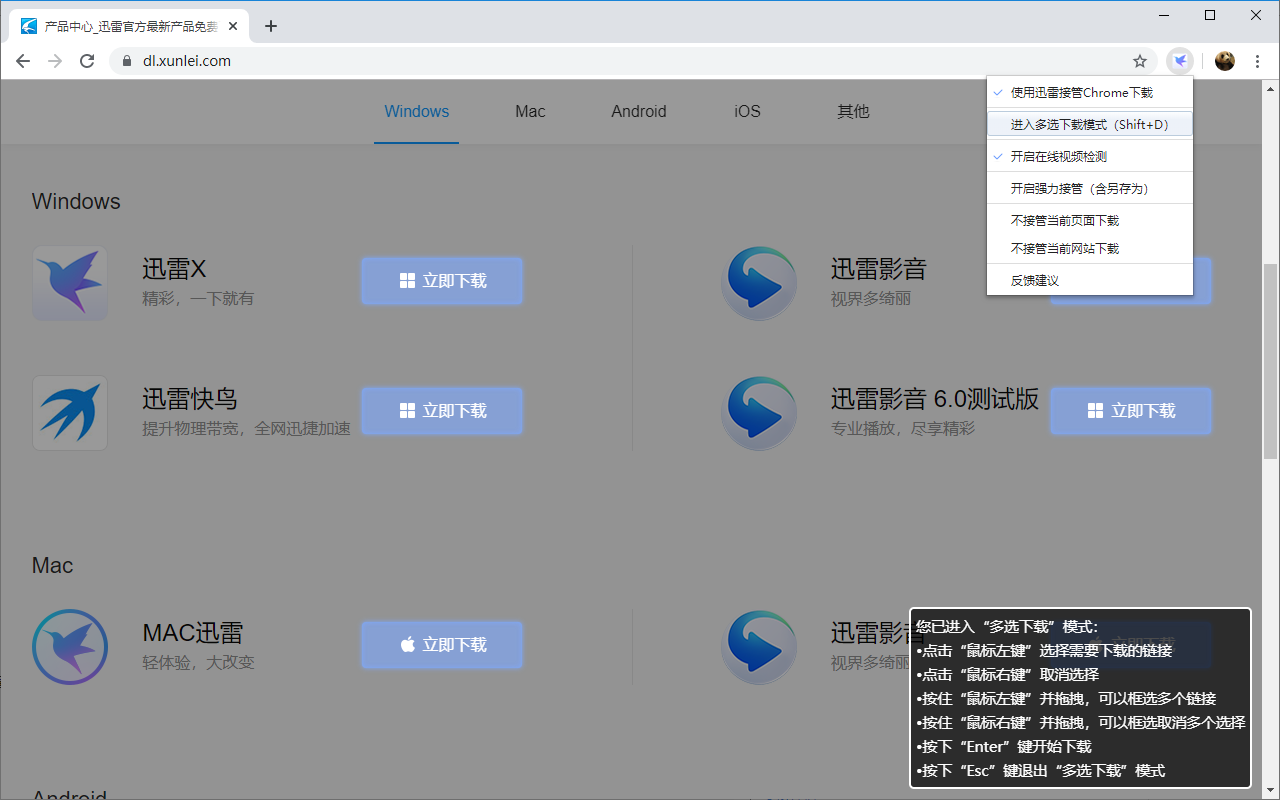 迅雷下载支持截图1