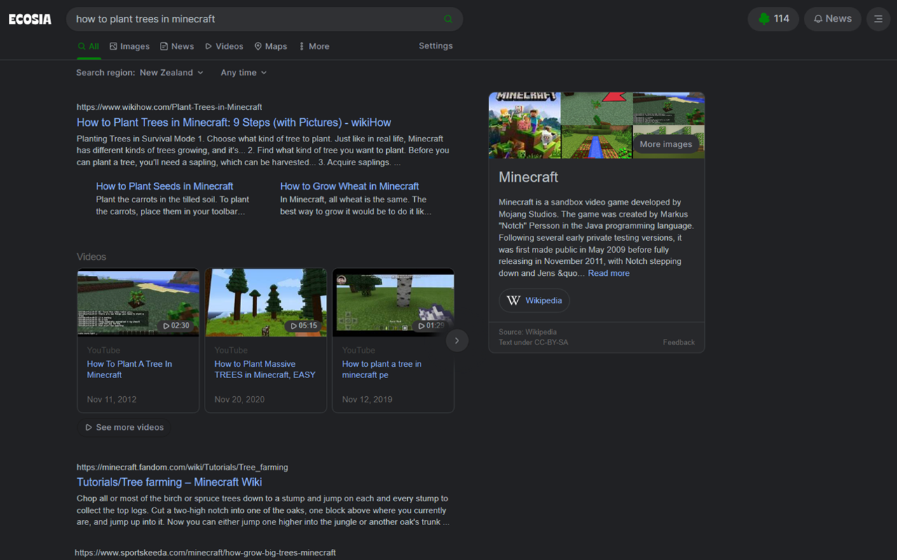 Ecosia Darkmode截图4