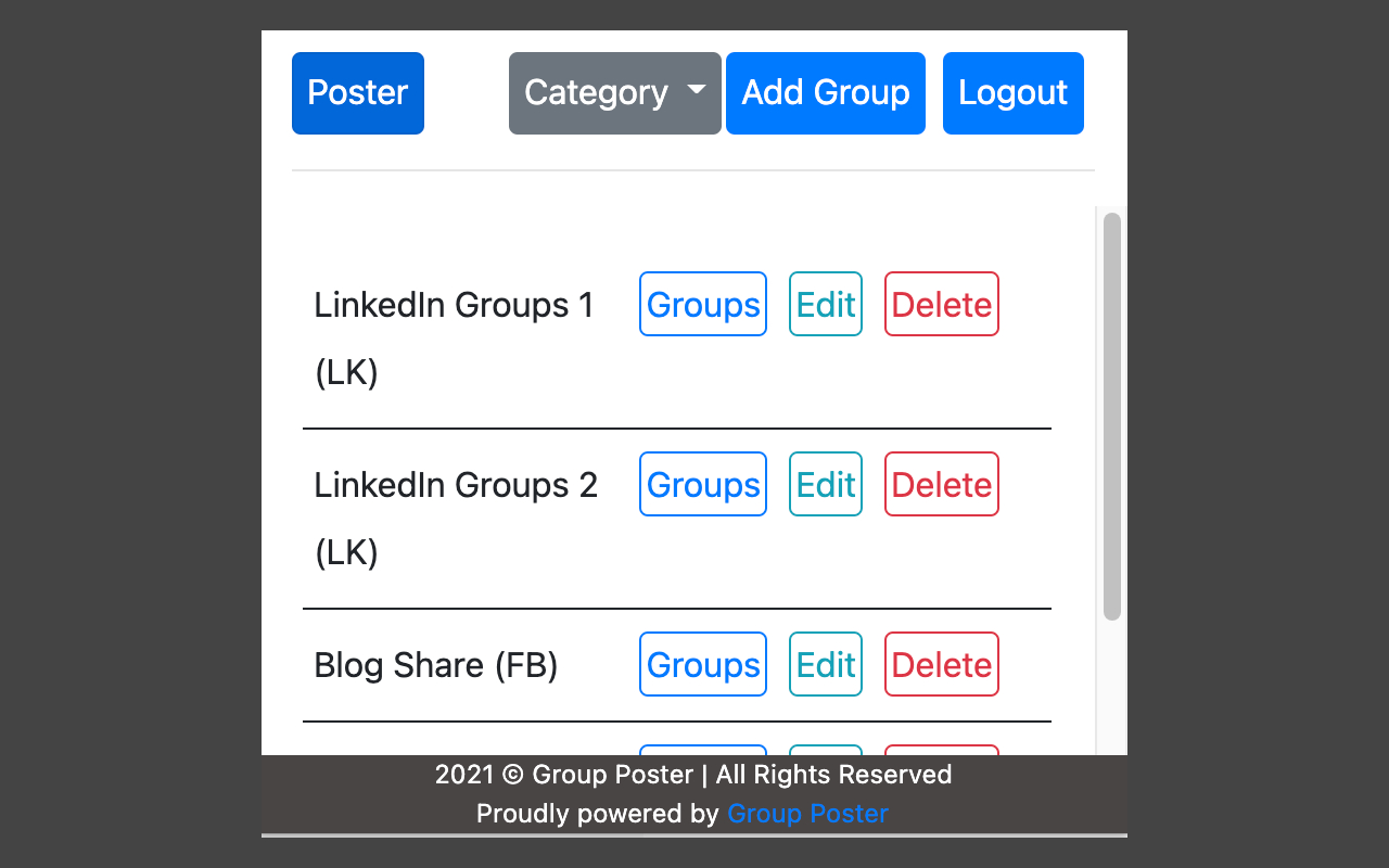 GP - LinkedIn & Facebook Groups Auto Poster截图1