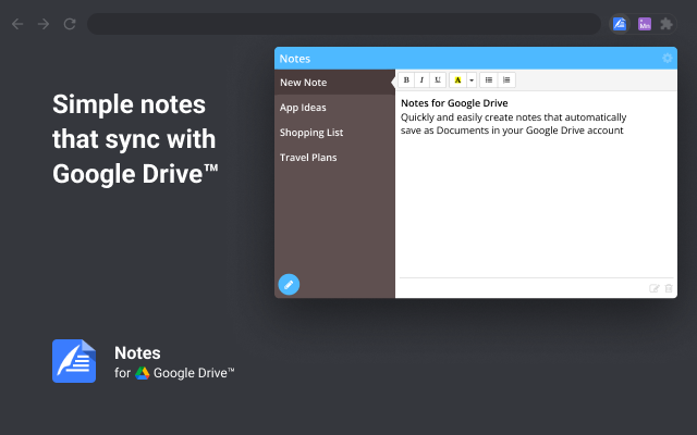 Notes: Keep Sticky Thoughts in Google Drive截图1