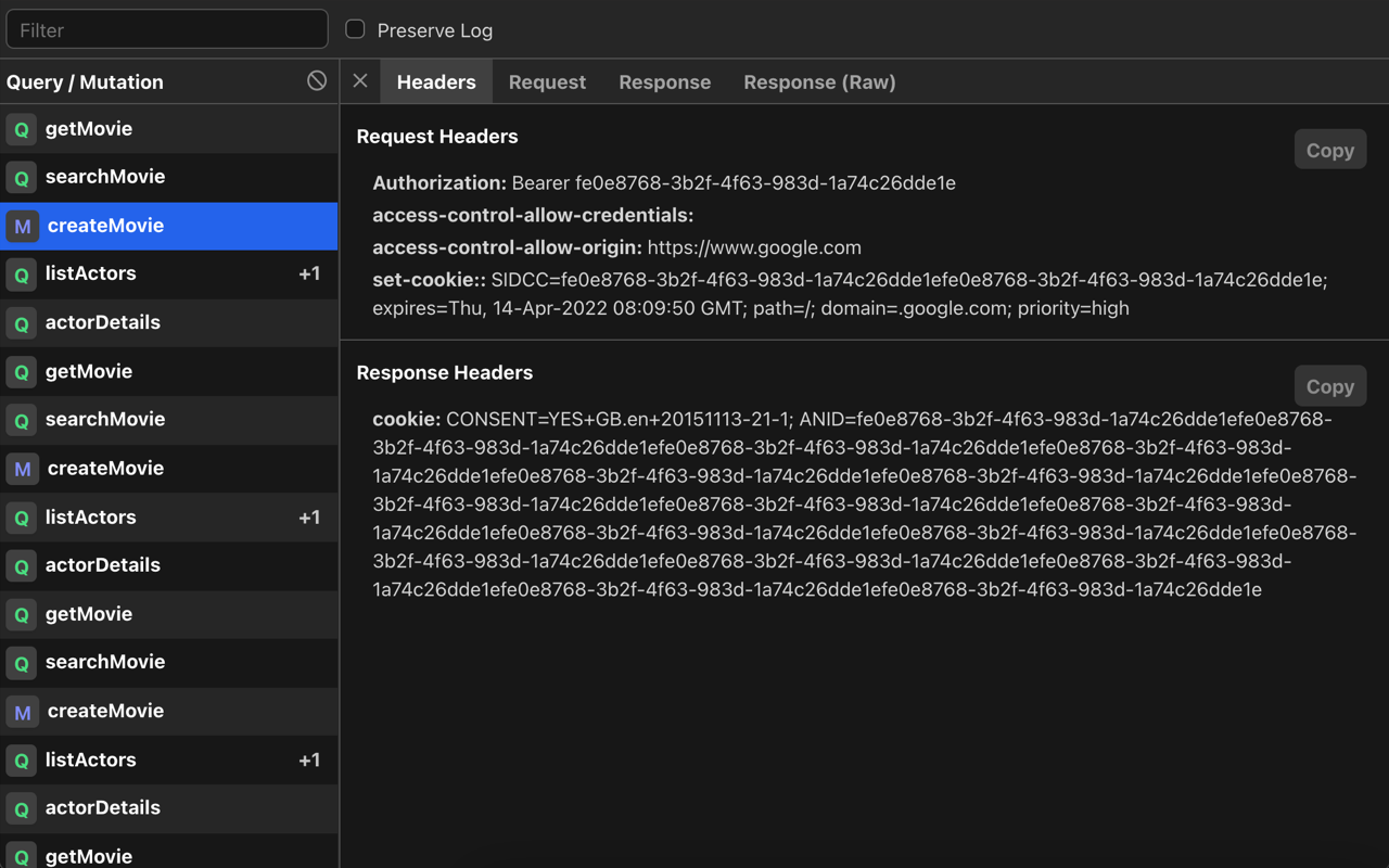 GraphQL Network Inspector截图2