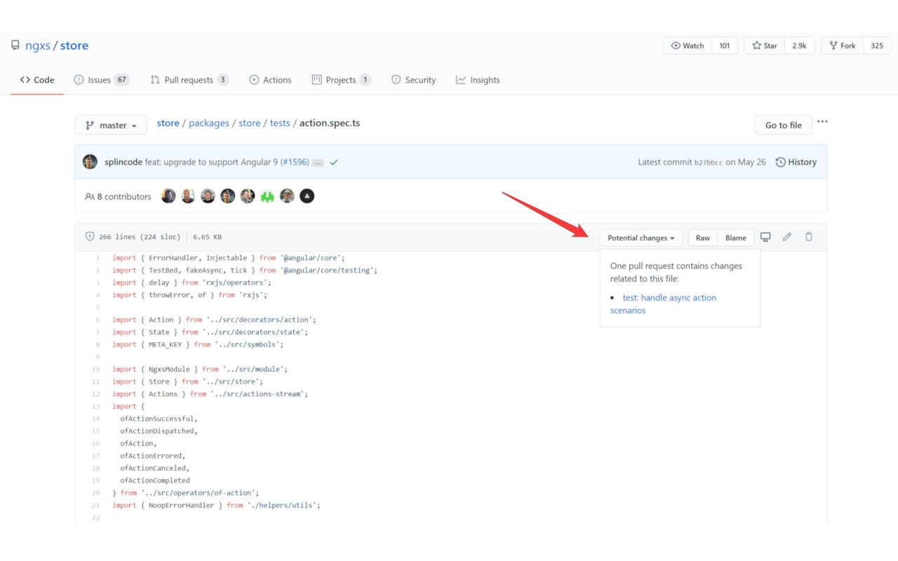 Potential changes for GitHub截图1