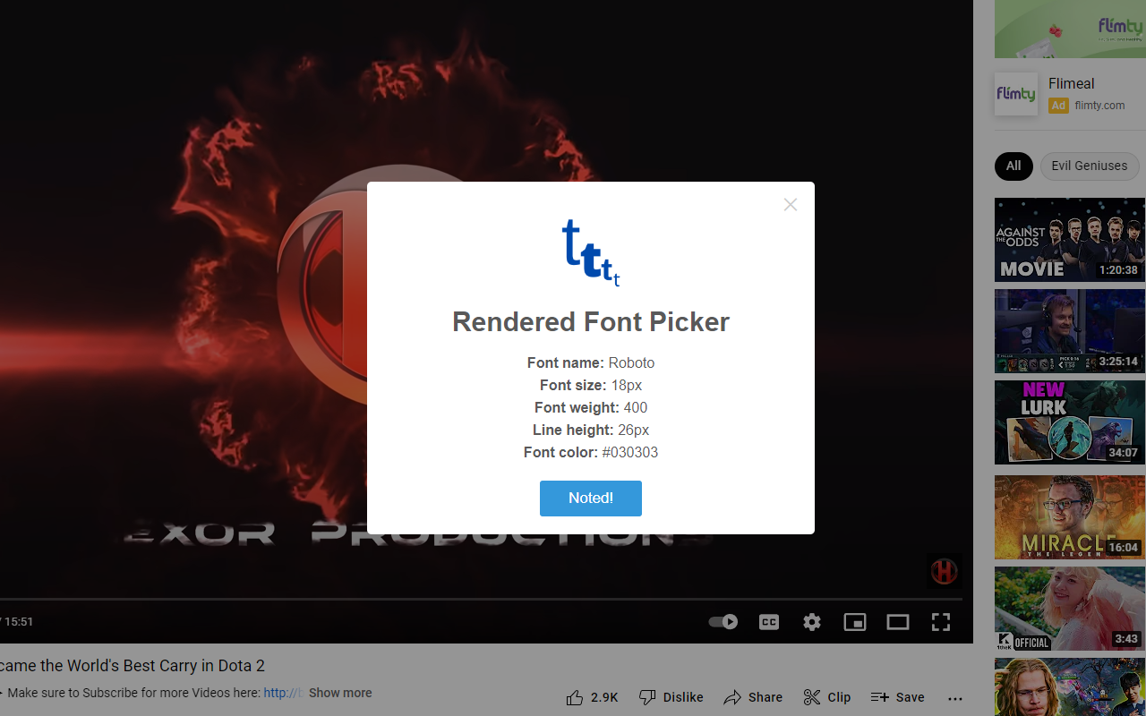 Rendered Font Picker截图2