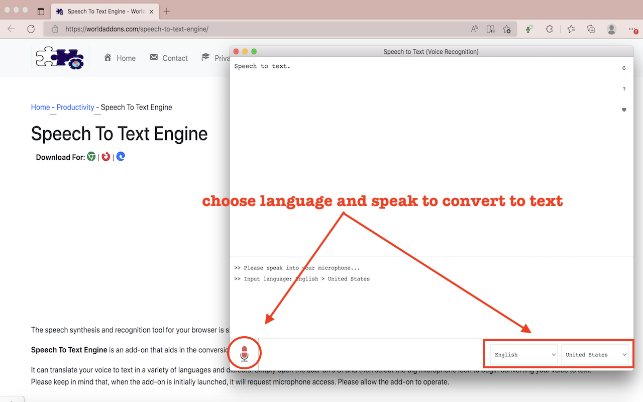 Speech To Text Engine截图1