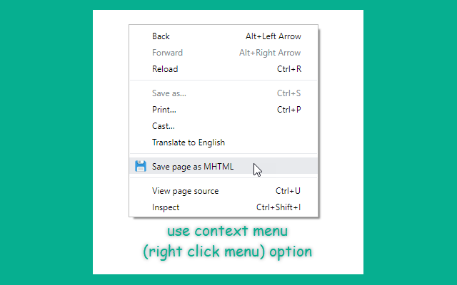 Save Webpages Offline As MHTML截图2