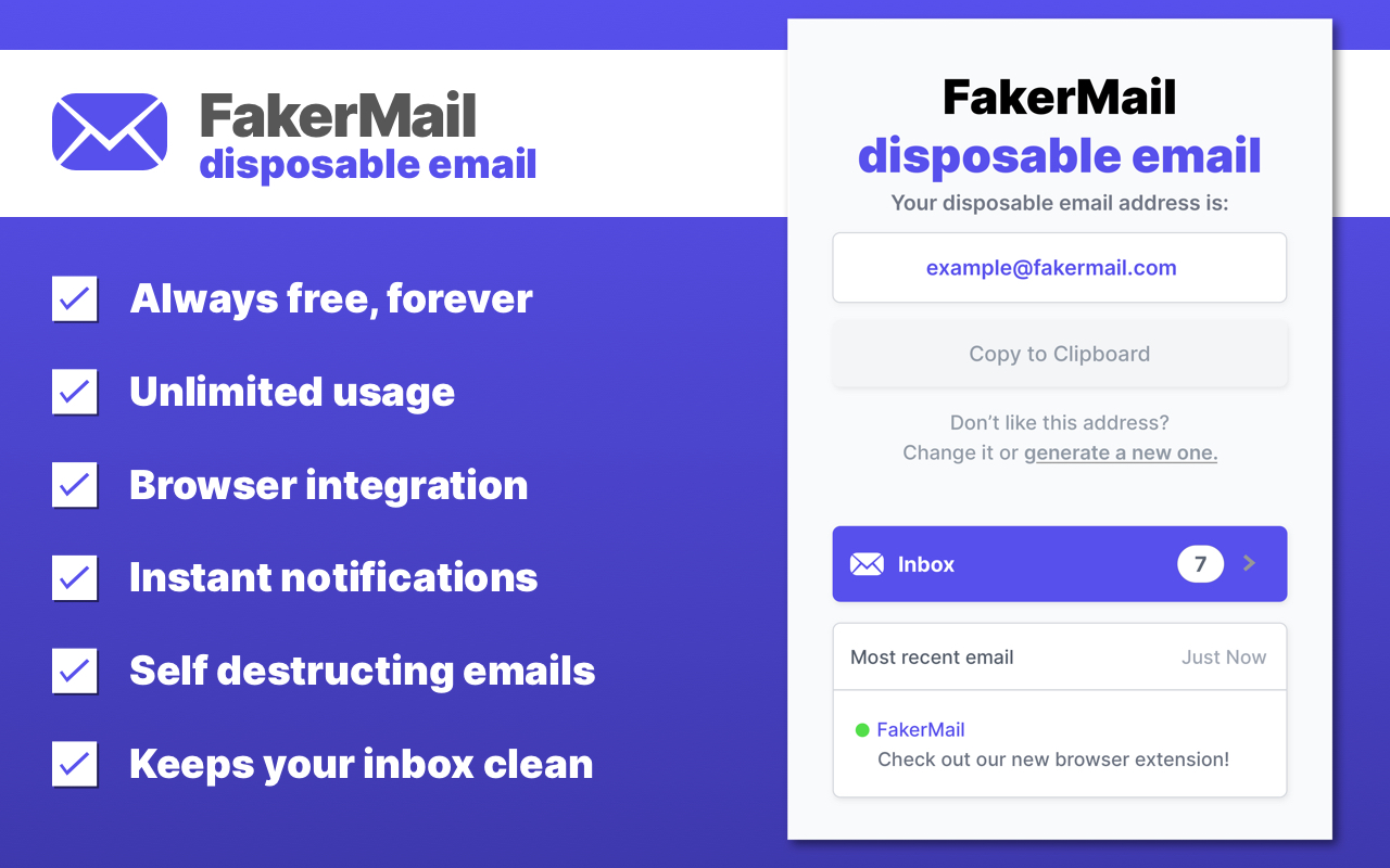 FakerMail - Unlimited Disposable Email截图1