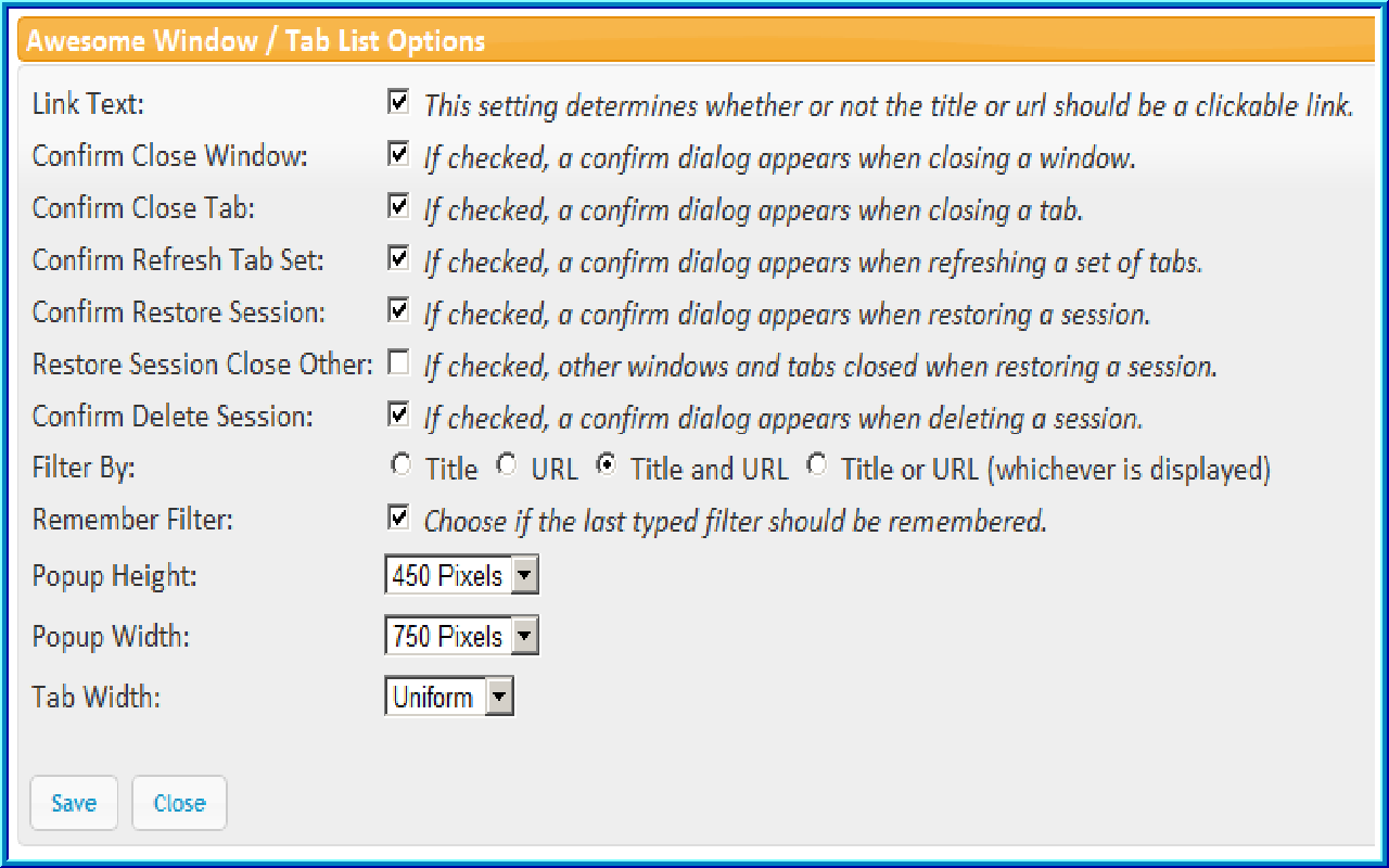 Awesome Window & Tab Manager截图1