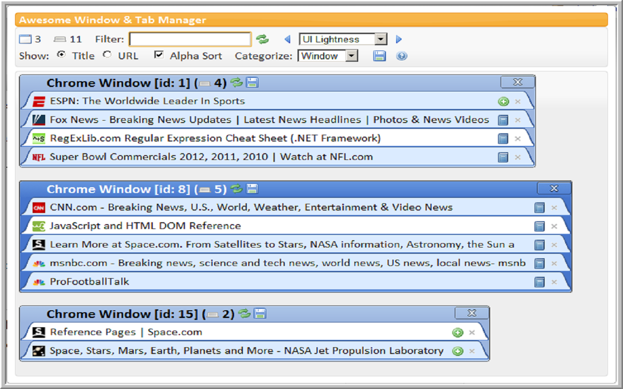 Awesome Window & Tab Manager截图2