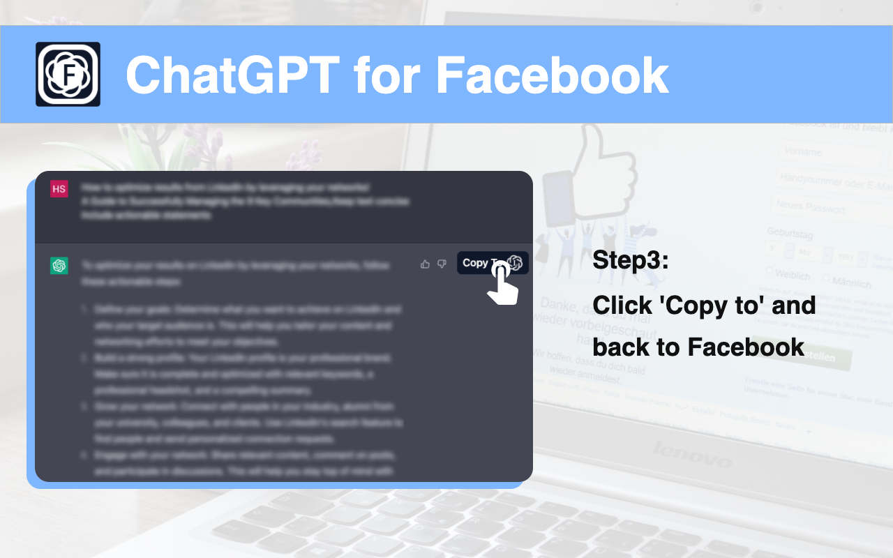 AI Commects & Replies for Facebook截图1