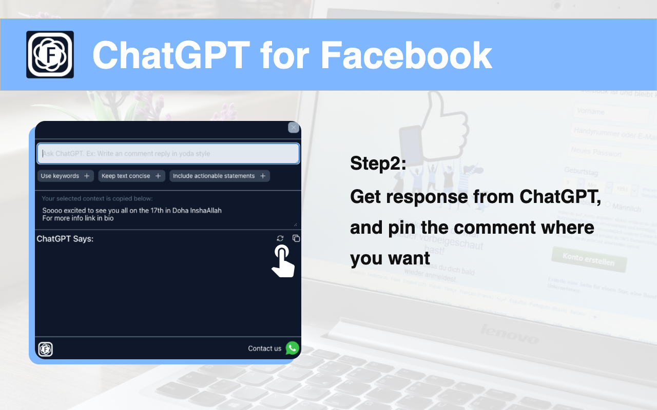 AI Commects & Replies for Facebook截图3