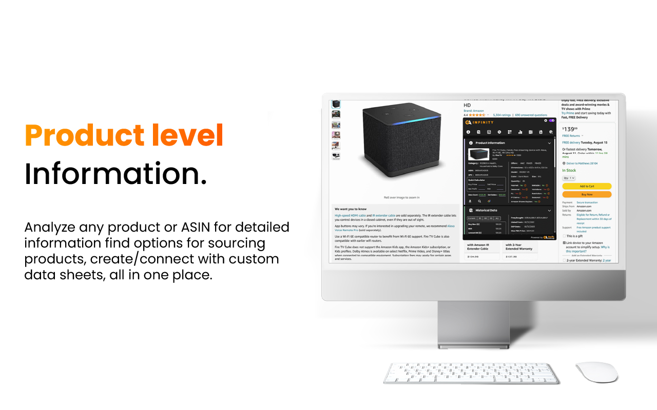 Amazon product research tool for sellers - Infinity截图3