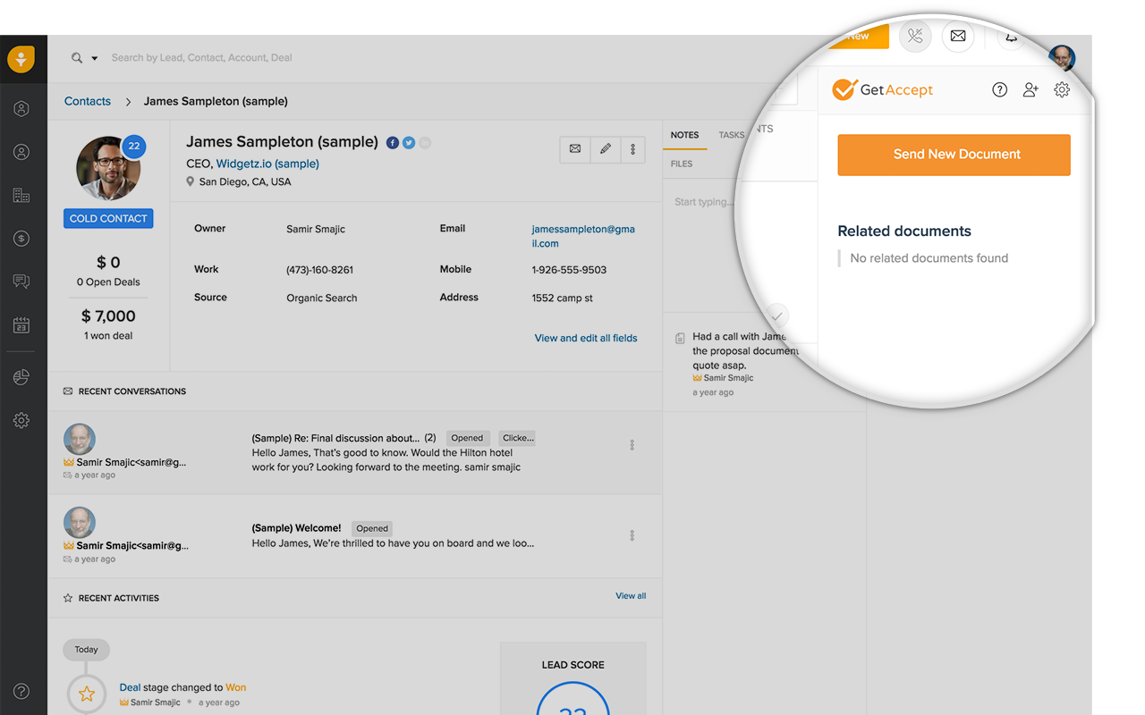 Freshsales eSignatures by GetAccept截图3