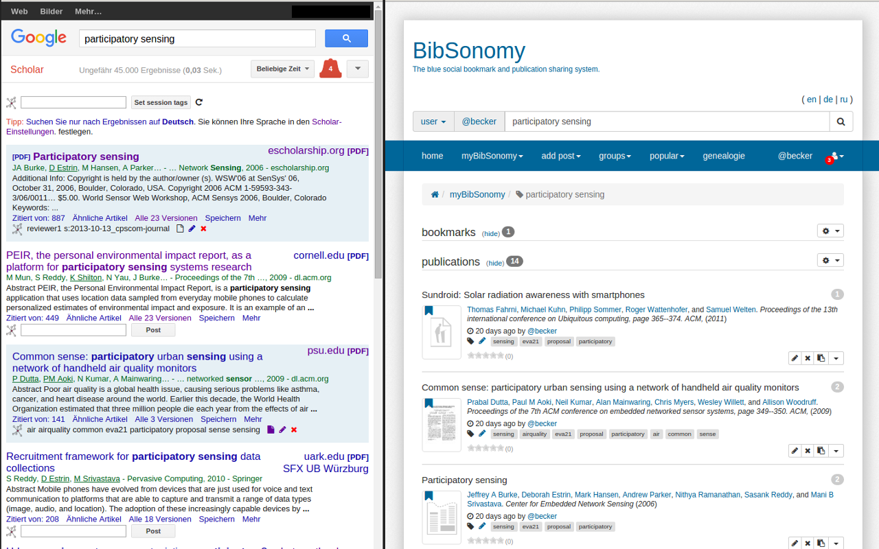 BibSonomy Scholar截图1