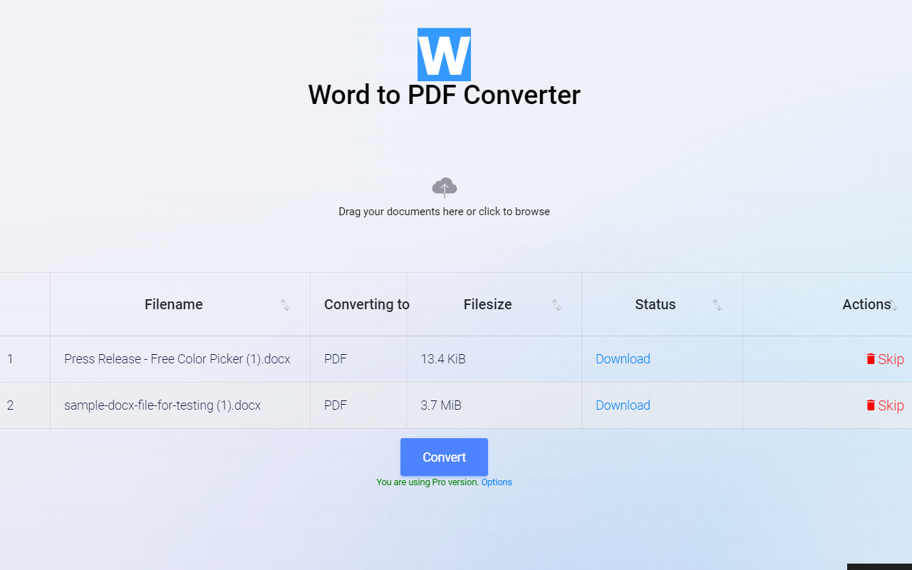 Word to PDF Converter截图2