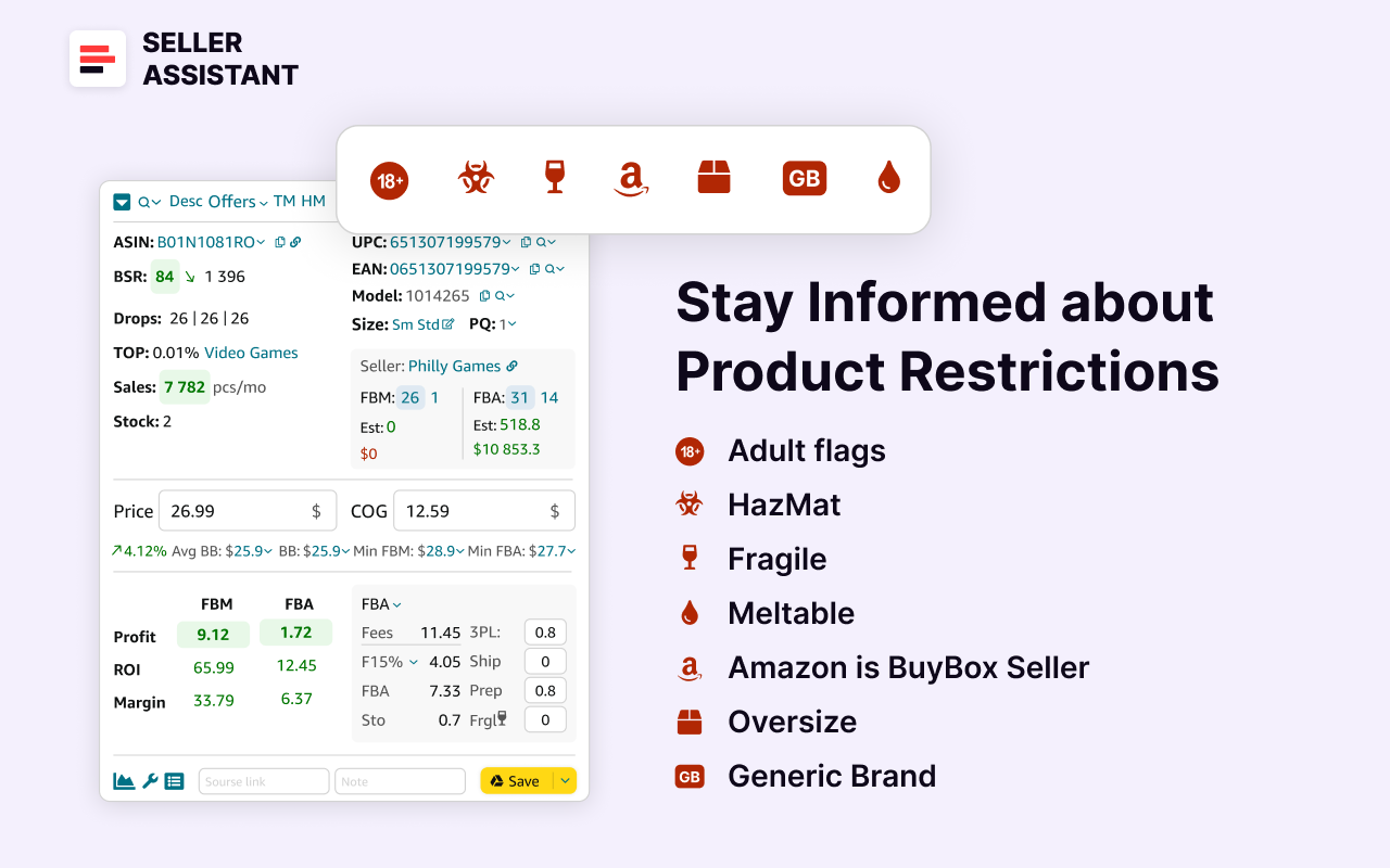 Seller Assistant — Amazon Product Research Tool截图2
