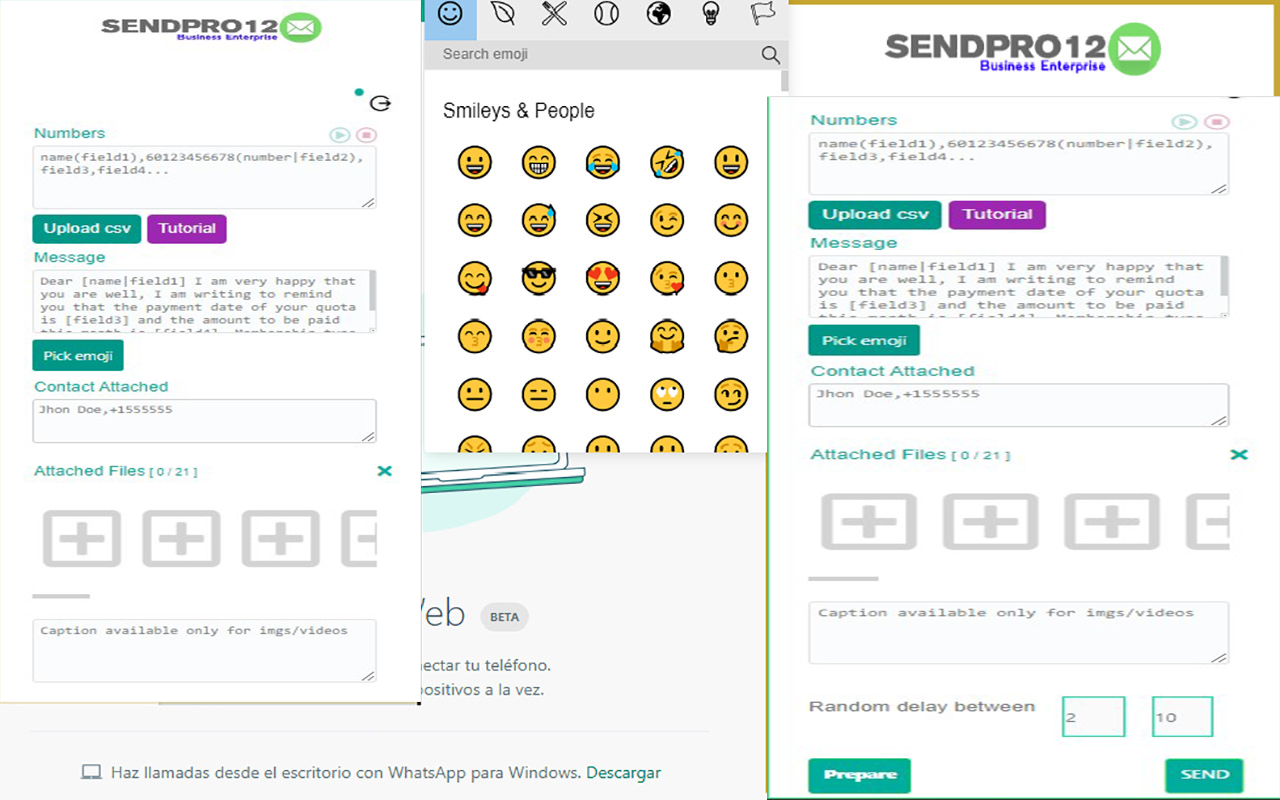 SendPro12 - Send personalized messages截图1