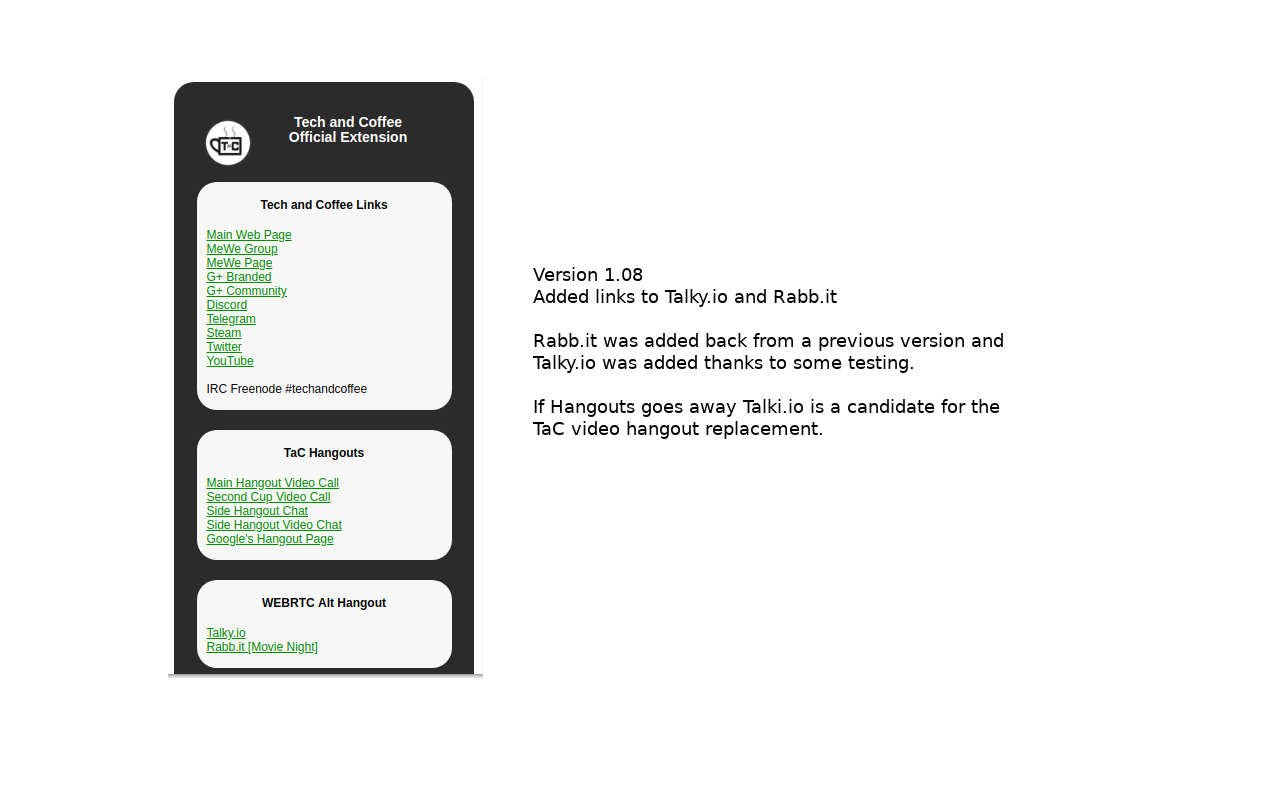 Tech and Coffee - Official Extension截图2