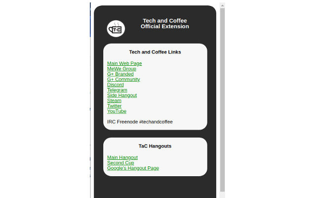 Tech and Coffee - Official Extension截图3