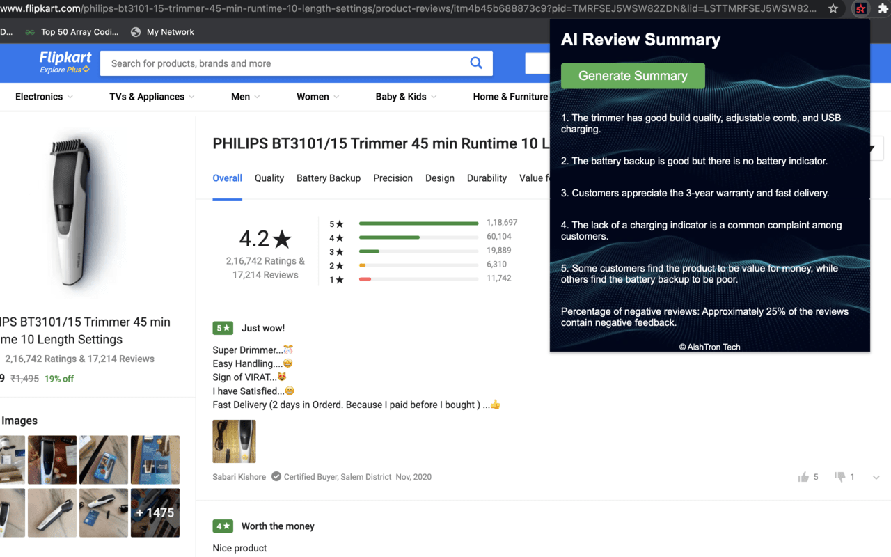 ReviewGPT - AI Summarizes Product-Reviews截图2