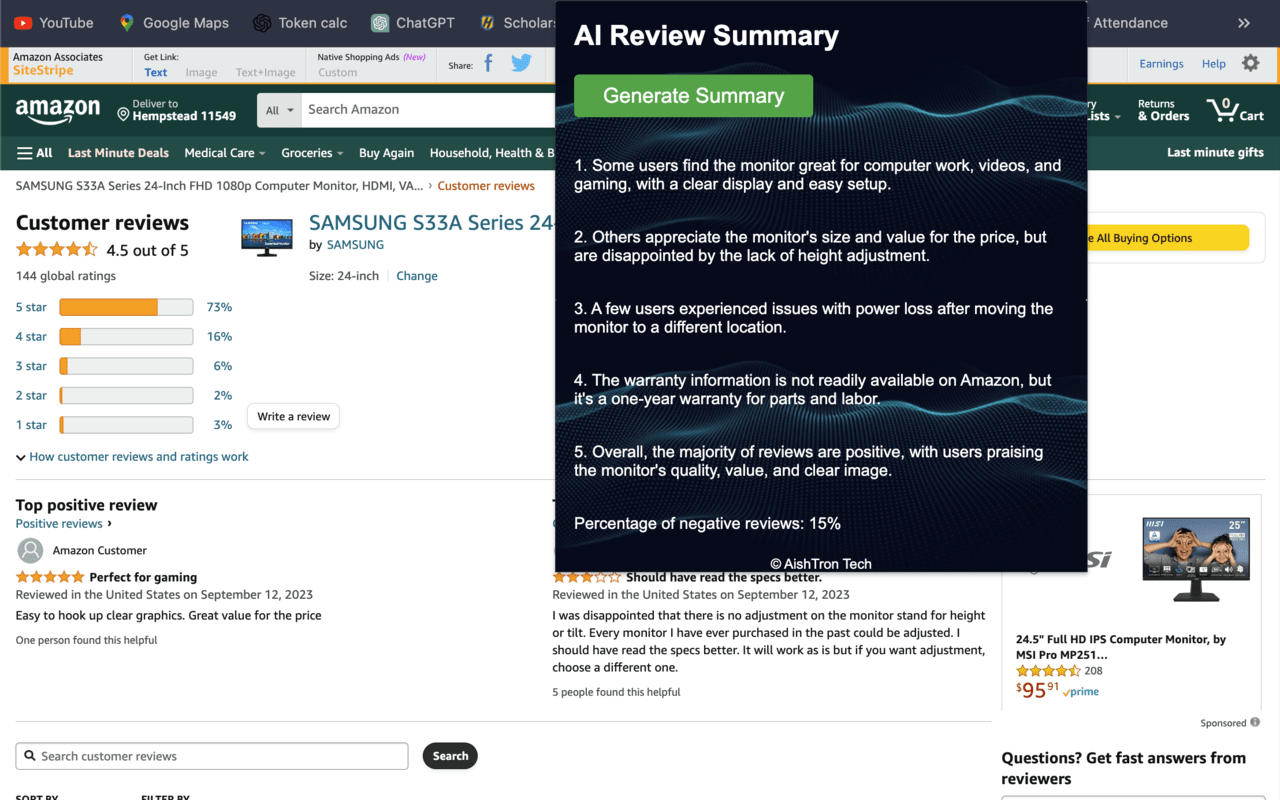 ReviewGPT - AI Summarizes Product-Reviews截图3