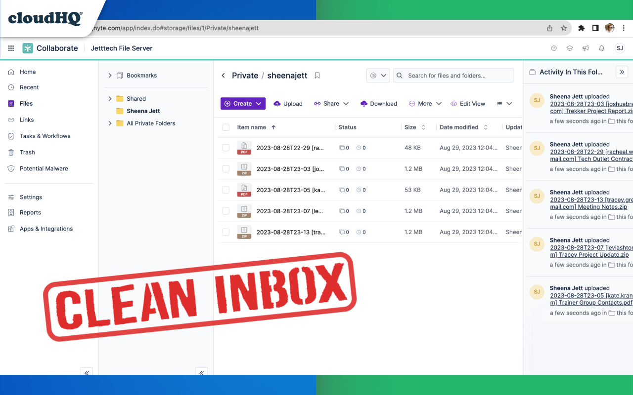 Save Emails to Egnyte by cloudHQ截图2