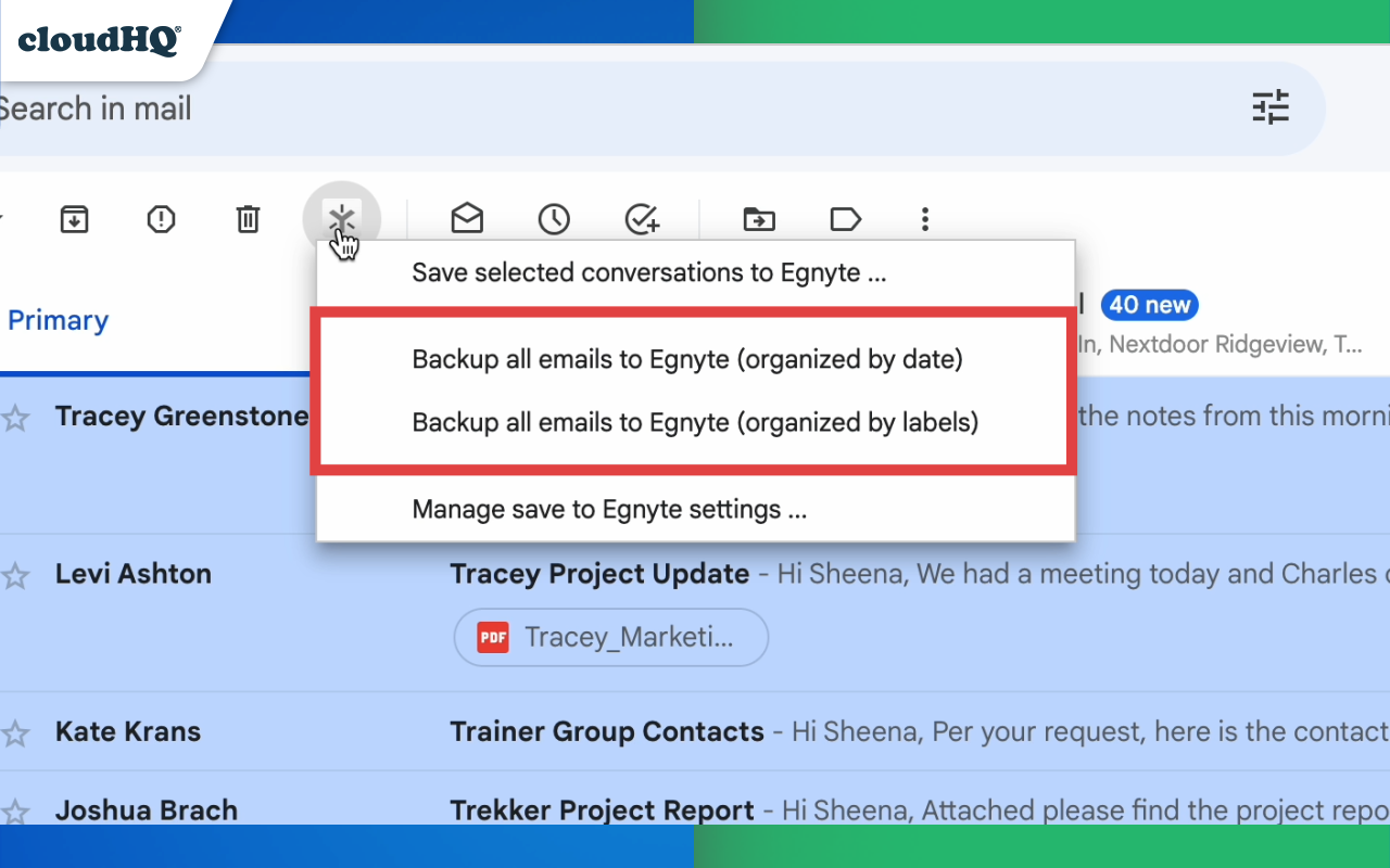 Save Emails to Egnyte by cloudHQ截图4