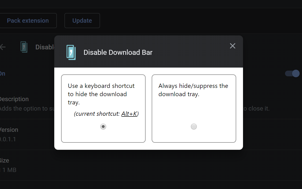Disable Download Bar截图1