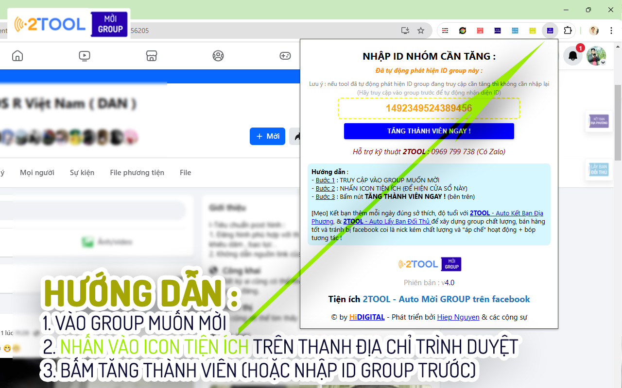 2TOOL - Auto Mời GROUP trên facebook (mời bạn bè vào nhóm)截图1